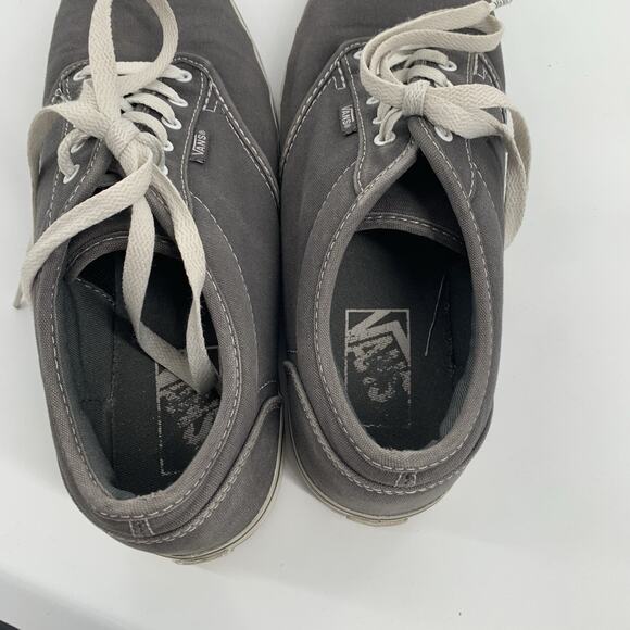 Vans Off the Wall Lace Up Canvas Tennis Shoes Size 9.5 Womens Dark Gray - Picture 6 of 8